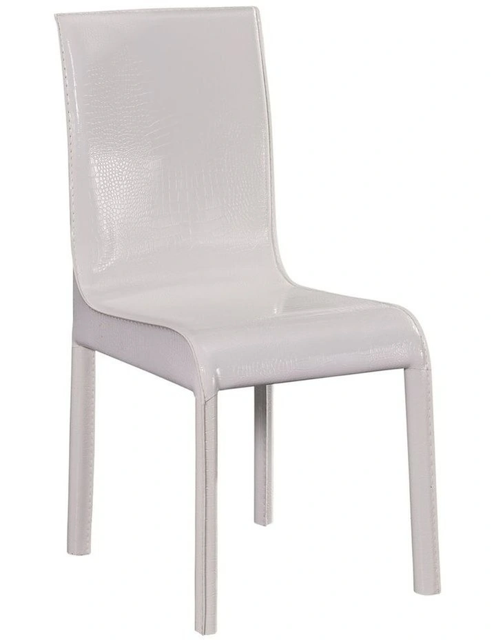 PU Leather Dining Chairs 2 Piece in White image 3