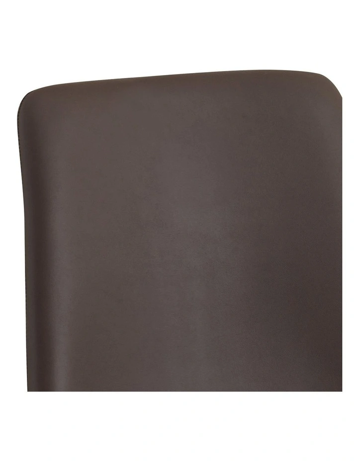 Dining Chair Leather 6 Piece in Brown image 6
