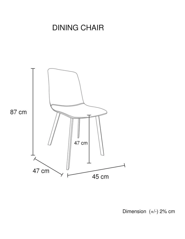 Dining Chair Leather 6 Piece in Brown image 7