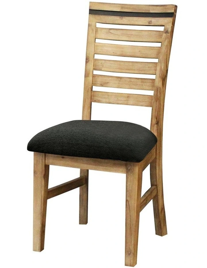 Dining Chairs Solid Acacia 2 Piece in Beige image 1