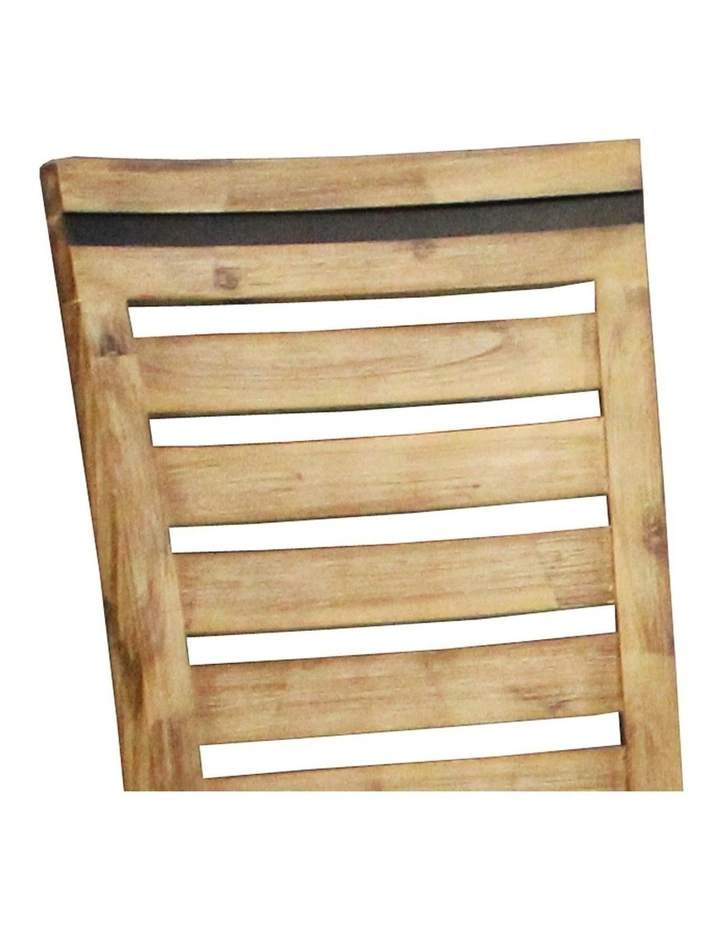 Dining Chairs Solid Acacia 2 Piece in Beige image 4