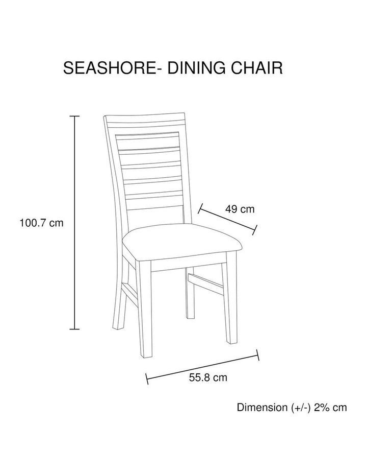 Dining Chairs Solid Acacia 2 Piece in Beige image 6