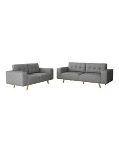 2 3 Seater Fabric Sofa in Grey