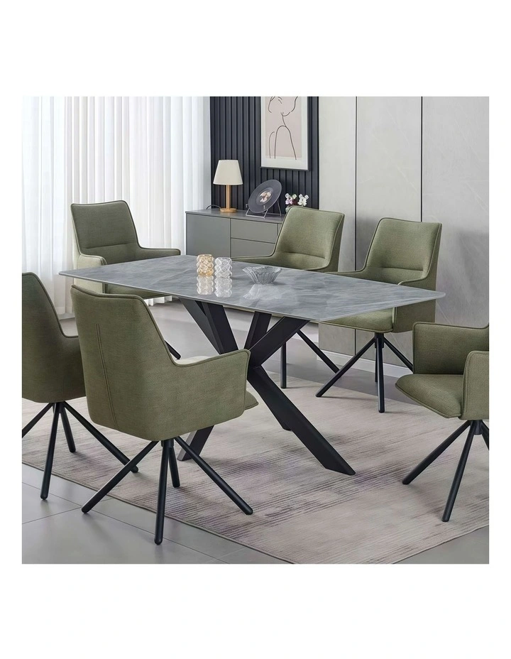 Sintered Stone Top Dining Table in Grey image 2