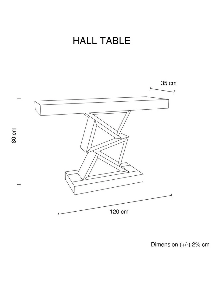 Hall Table MDF in Silver image 7