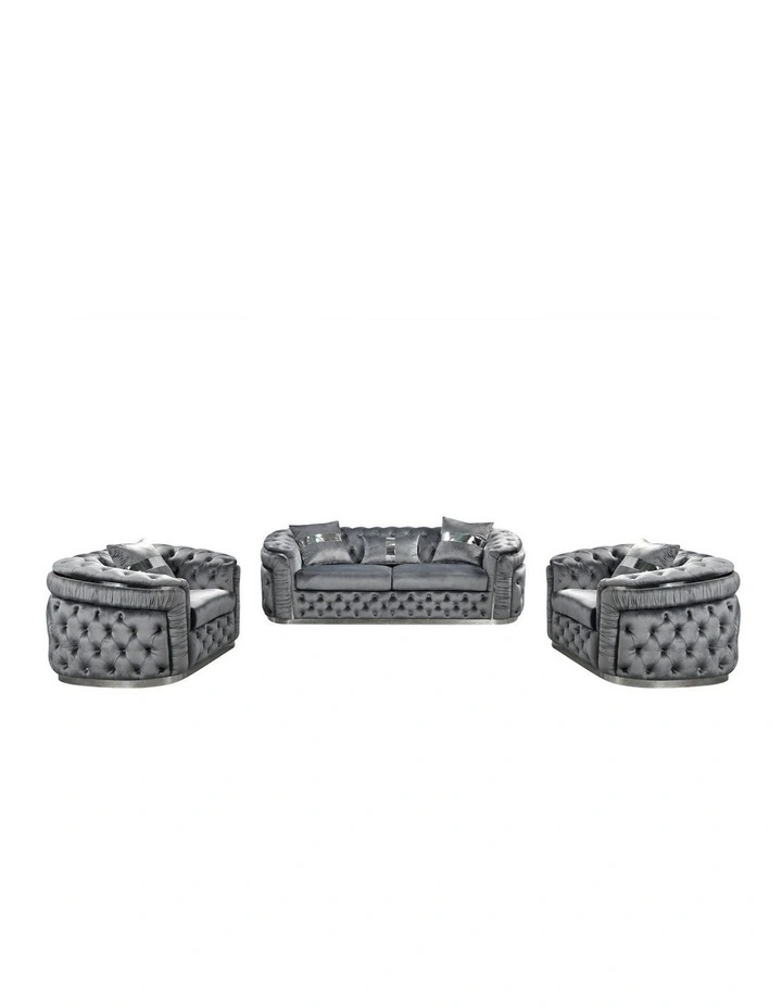 3 1 1 Seater Sofa Set in Grey image 1