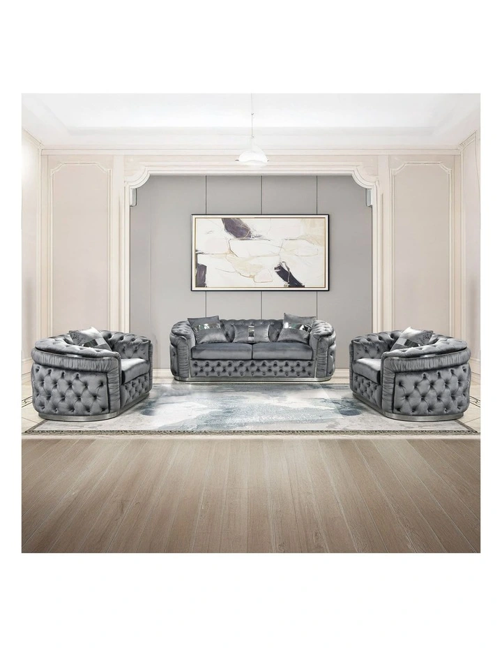 3 1 1 Seater Sofa Set in Grey image 2