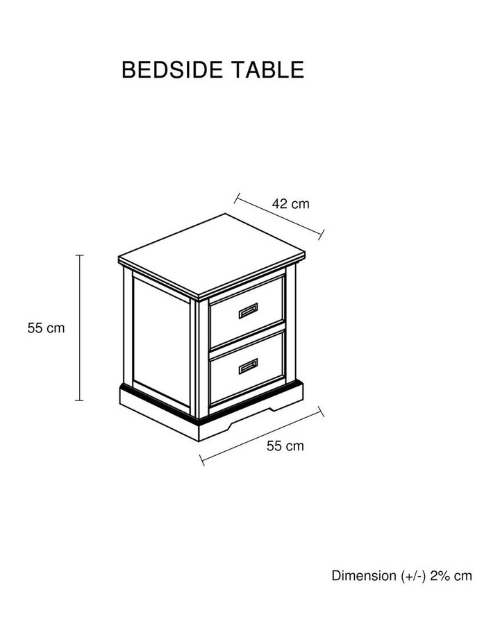 Miami Bedside Table in White image 5