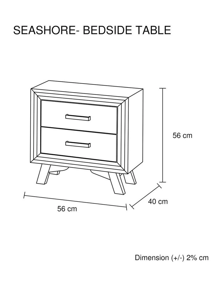 Night Stand Solid Acacia Bedside Table in Brown image 6