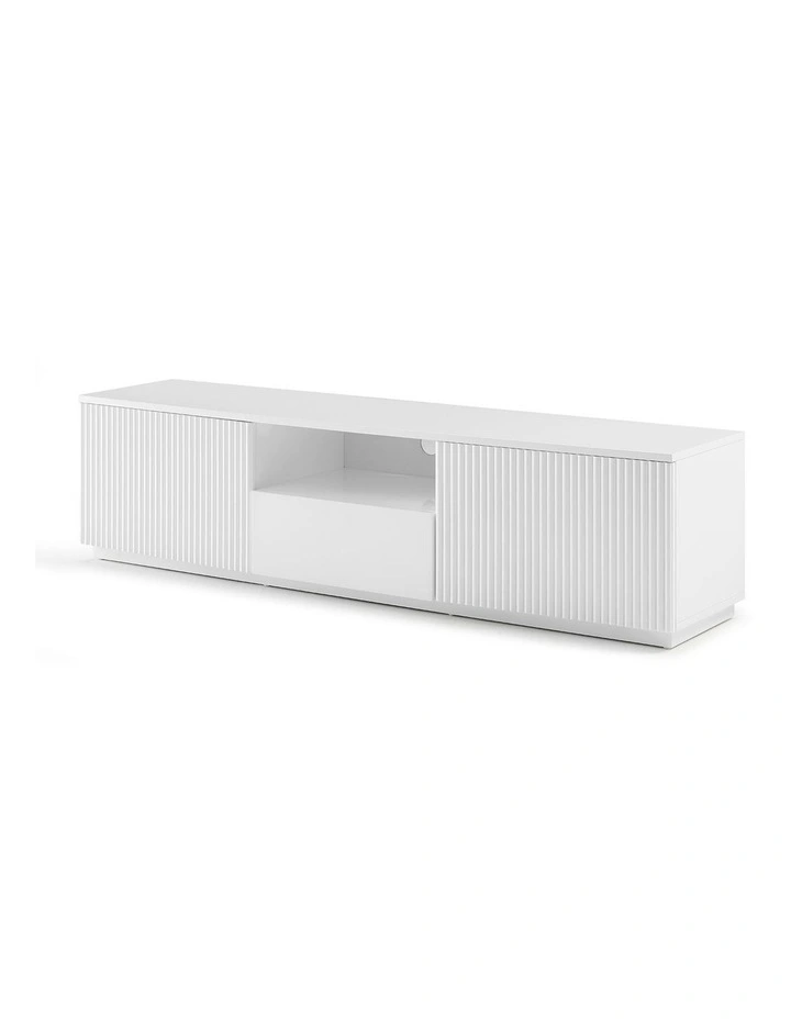 TV Cabinet MDF in Glossy White image 1