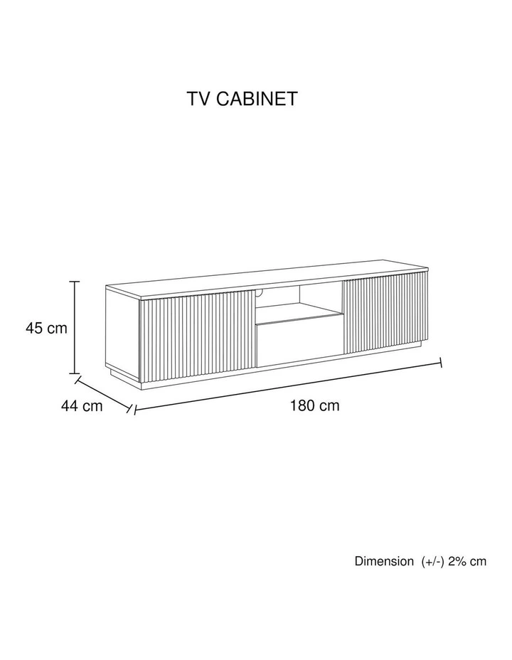 TV Cabinet MDF in Glossy White image 7