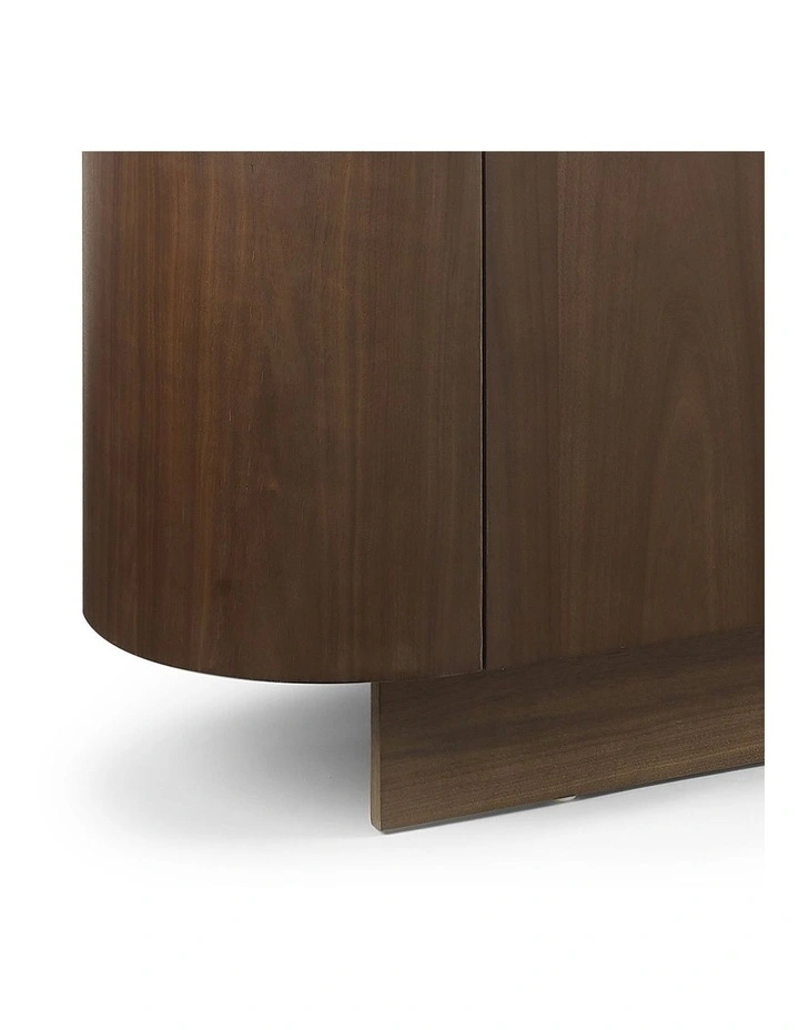 Mdf Board Melamine Tv Cabinet in Dark Walnut Colour image 6