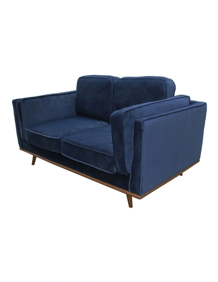 Fabric 2 Seater Sofa in Blue image 1