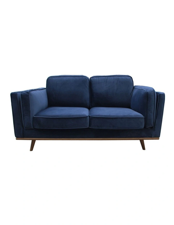 Fabric 2 Seater Sofa in Blue image 2