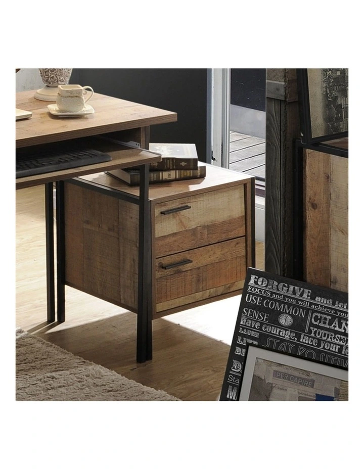 Particle Board Construction Bedside Table in Oak image 1