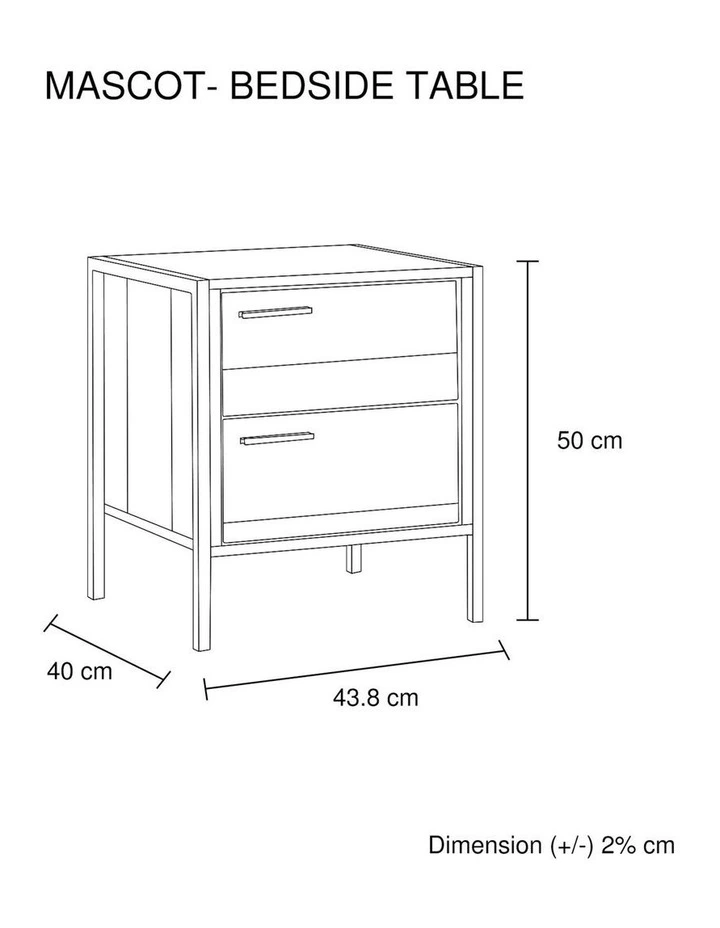 Particle Board Construction Bedside Table in Oak image 7
