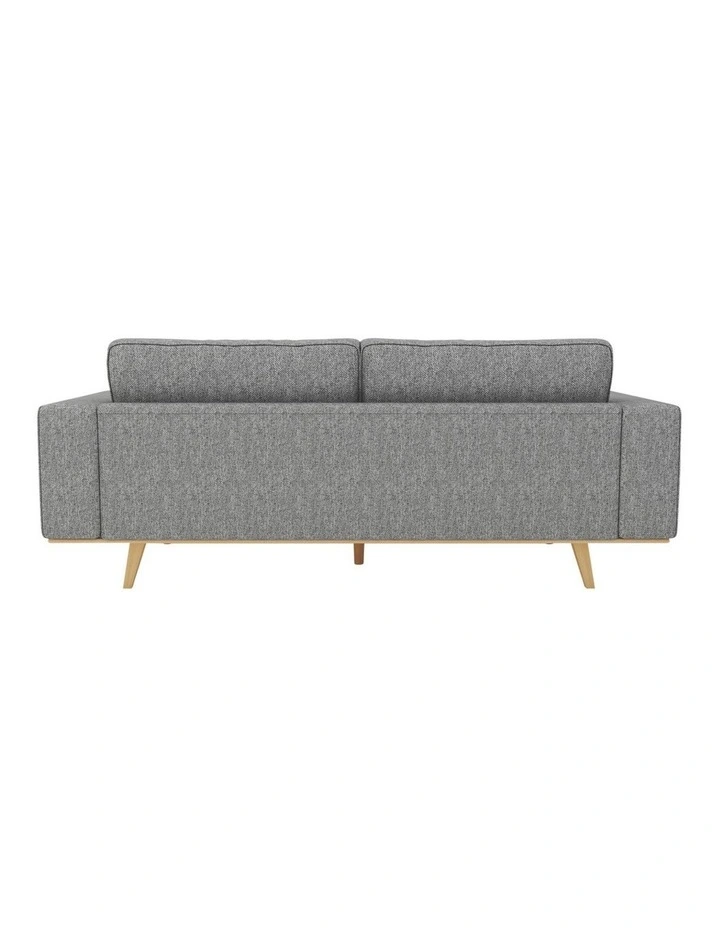 Fabric 3 Seater Sofa in Grey image 3