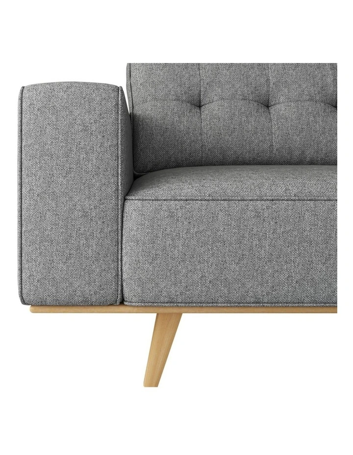 Fabric 3 Seater Sofa in Grey image 6