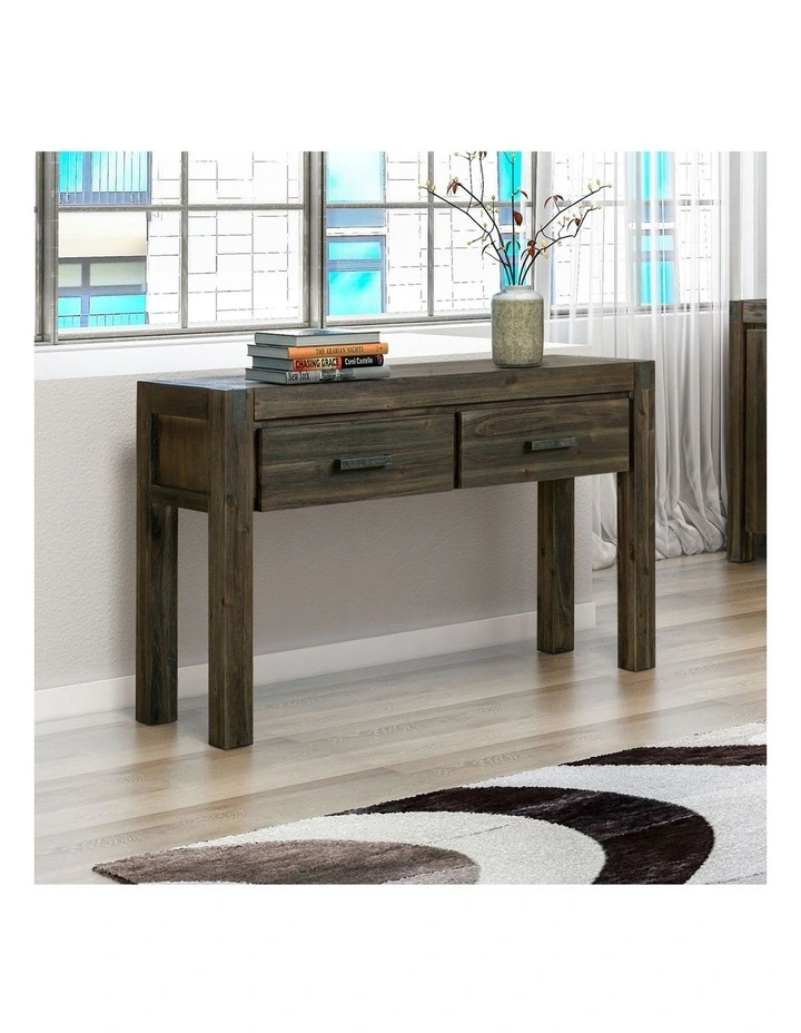 Solid Acacia Hall Table in Chocolate image 2