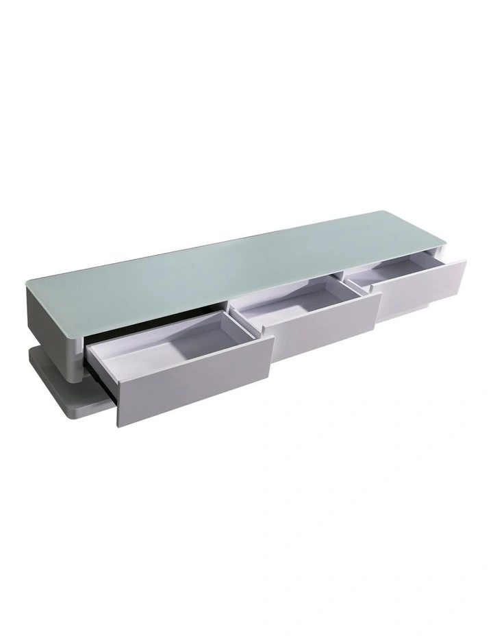 High Glossy TV Cabinet in White image 4
