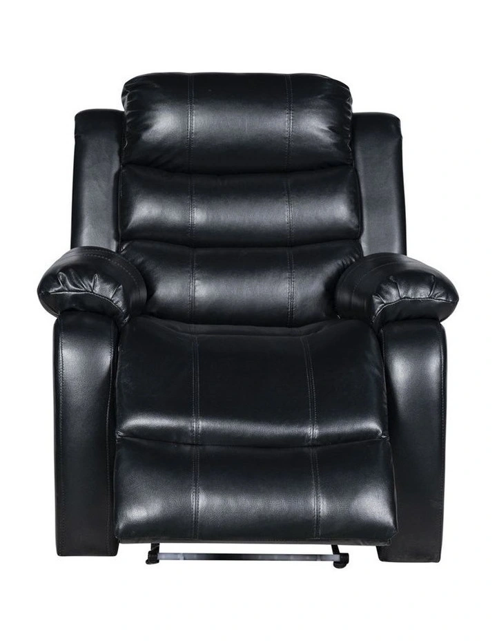 1 Seater Led Pu Leather Recliner in Black image 3