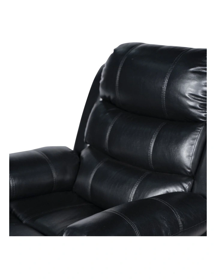 1 Seater Led Pu Leather Recliner in Black image 6