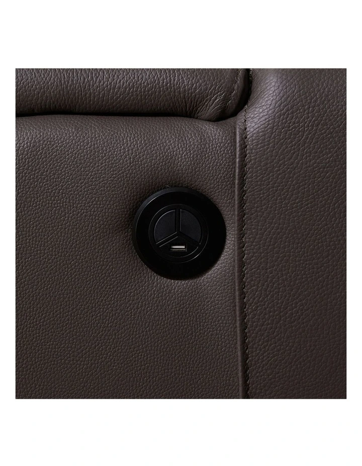 Leather Electric Recliner Corner Genuine Sofa in Grey image 6