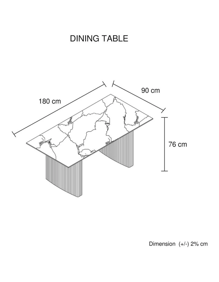 Sintered Stone Top Mdf Dining Table in White image 7