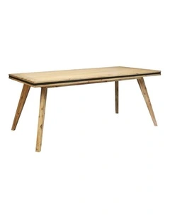Solid Acacia Dining Table 180cm in Silver Brush