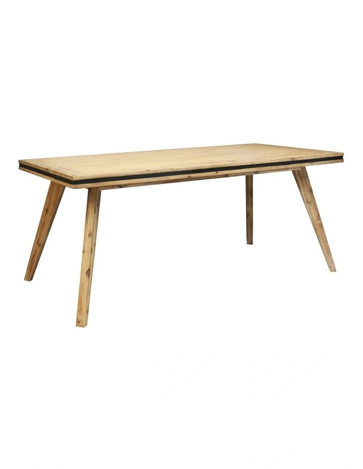 Solid Acacia Dining Table 180cm in Silver Brush image 1