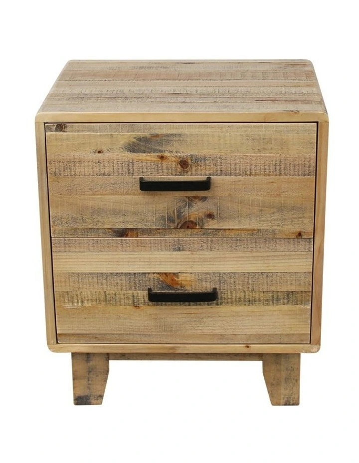 Night Stand Solid Bedside Table in Light Brown image 1