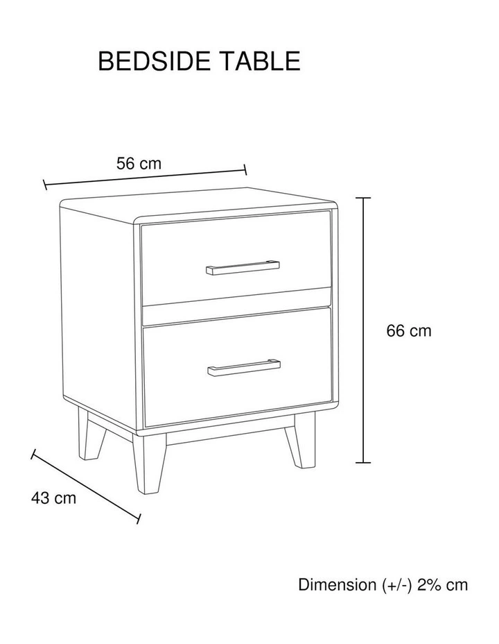 Night Stand Solid Bedside Table in Light Brown image 6