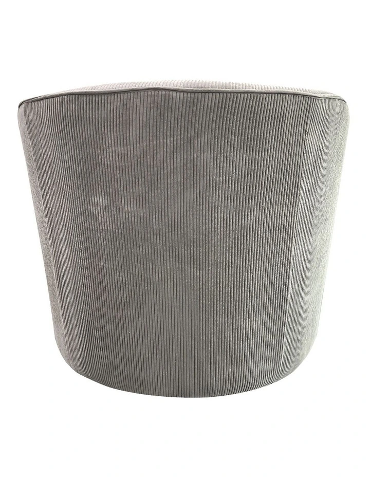 Fabric Rotating Metal Chassis Arm Chair in Grey image 5
