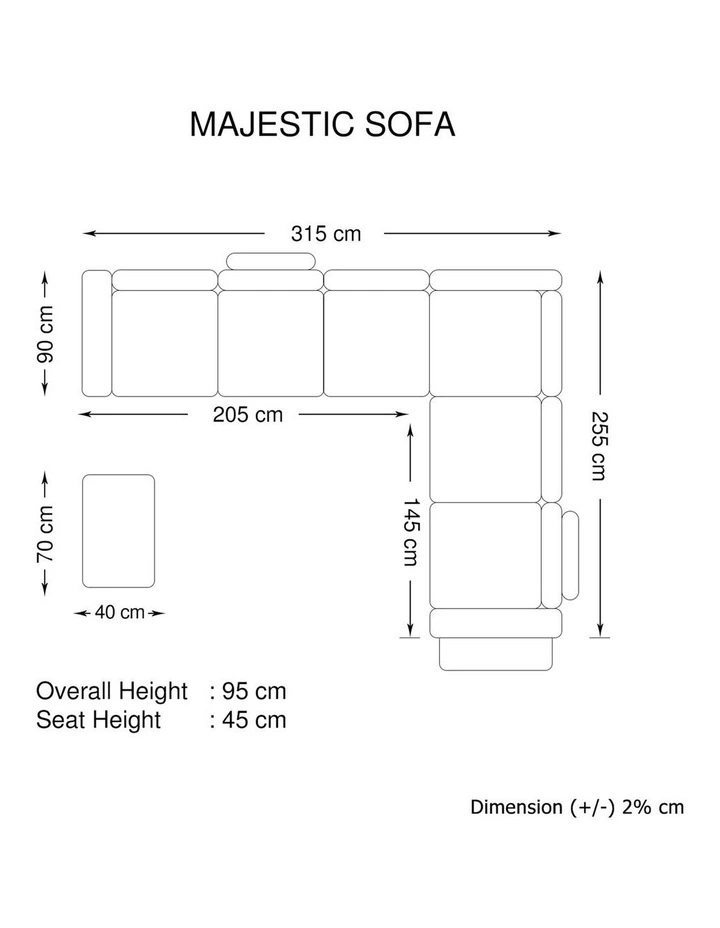 PU Leather Corner Sofa 6 Seater in Black image 7