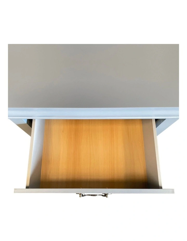 Solid Wood Bedside Table in Grey image 5