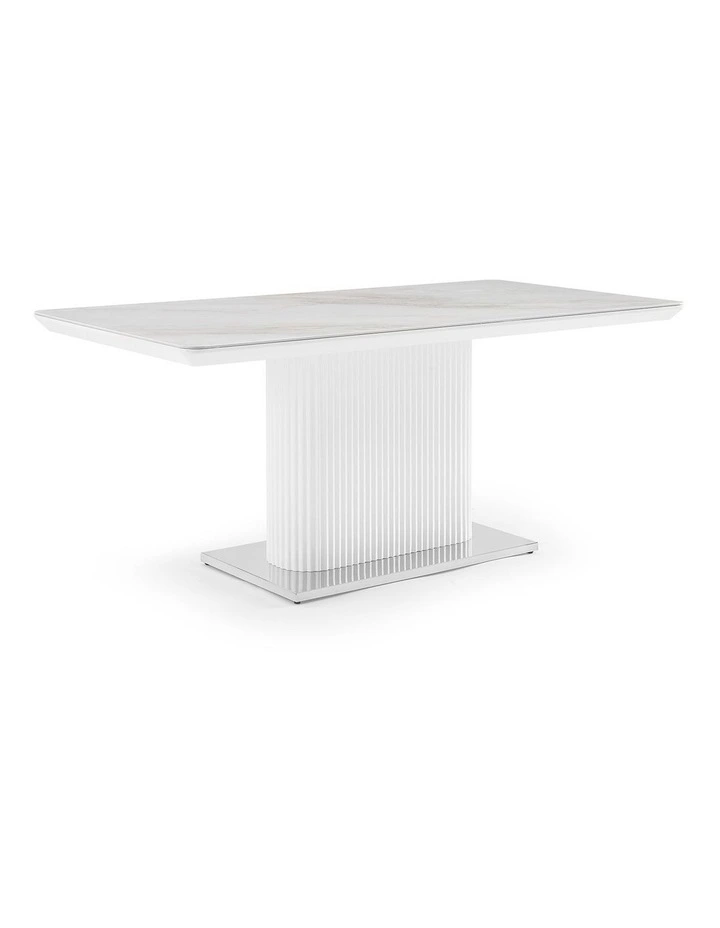 MDF Ceramic Dining Table Top in White image 1