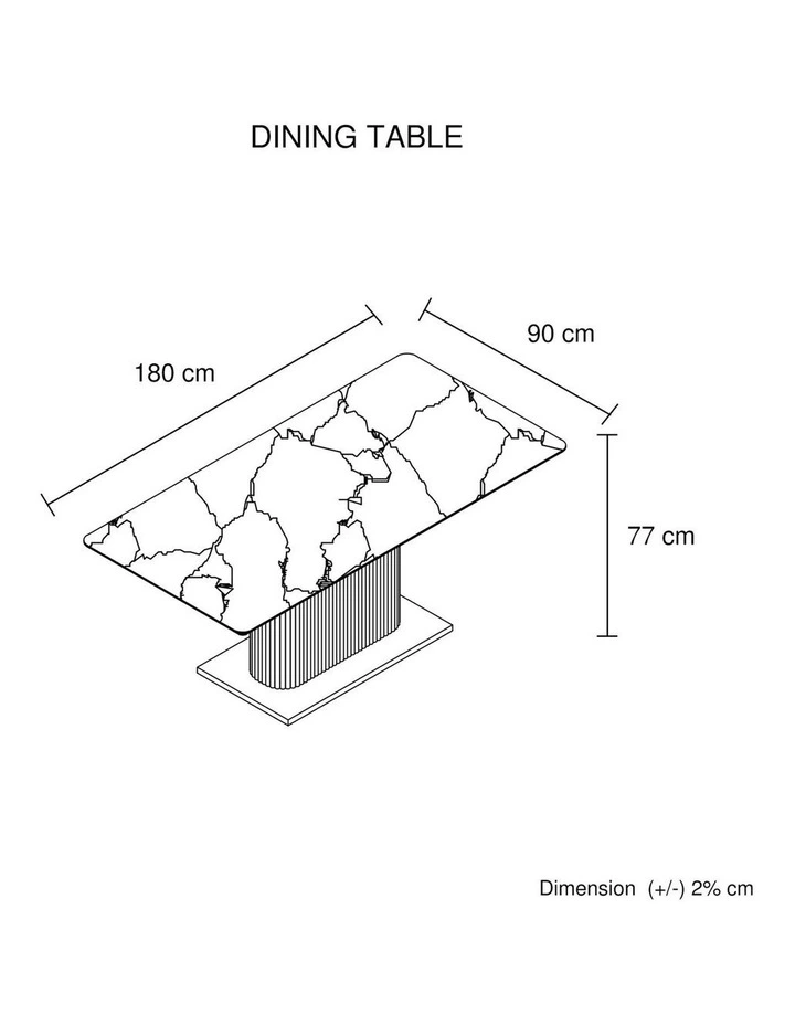 MDF Ceramic Dining Table Top in White image 7