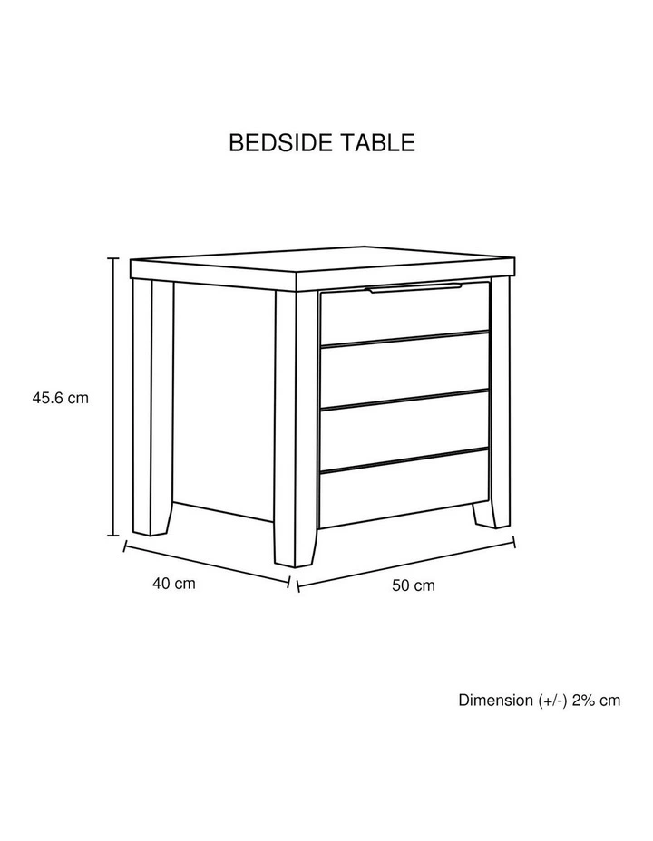 MDF Bedside Table in Oak image 7