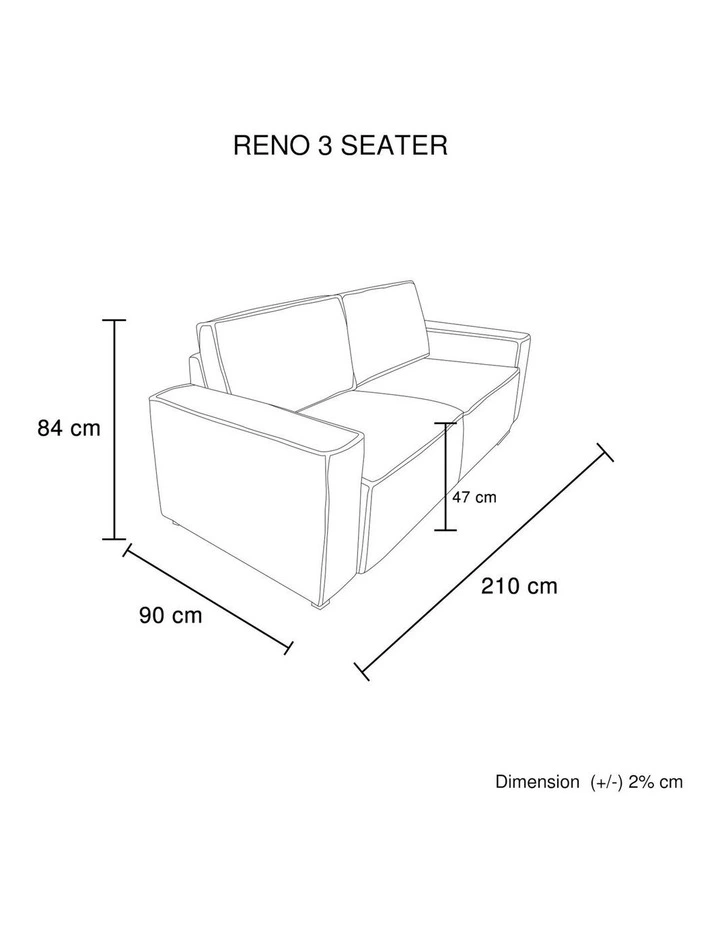 Fabric Sofa 3 Seater in Beige image 6