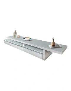 MDF Glossy Extendable TV Cabinet in White