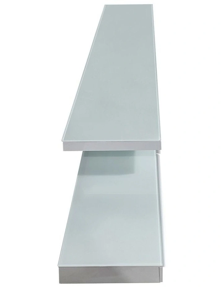 MDF Glossy Extendable TV Cabinet in White image 4