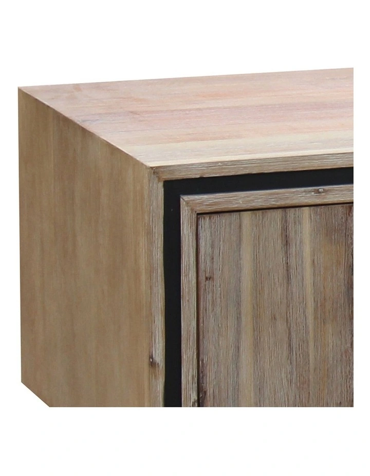 Solid Acacia TV Cabinet in Sliver Brush image 3