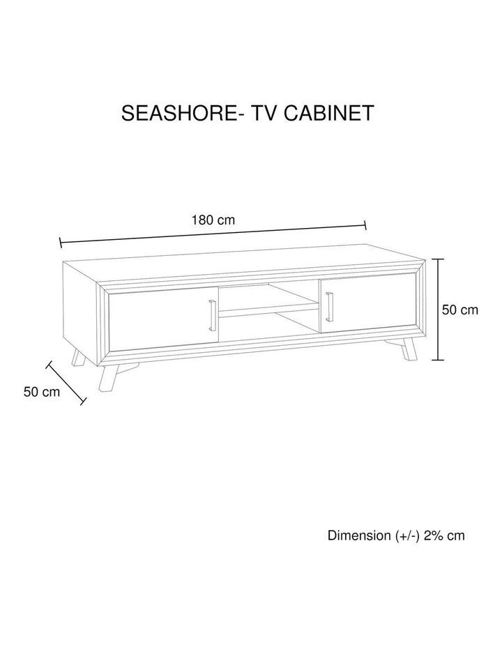 Solid Acacia TV Cabinet in Sliver Brush image 7