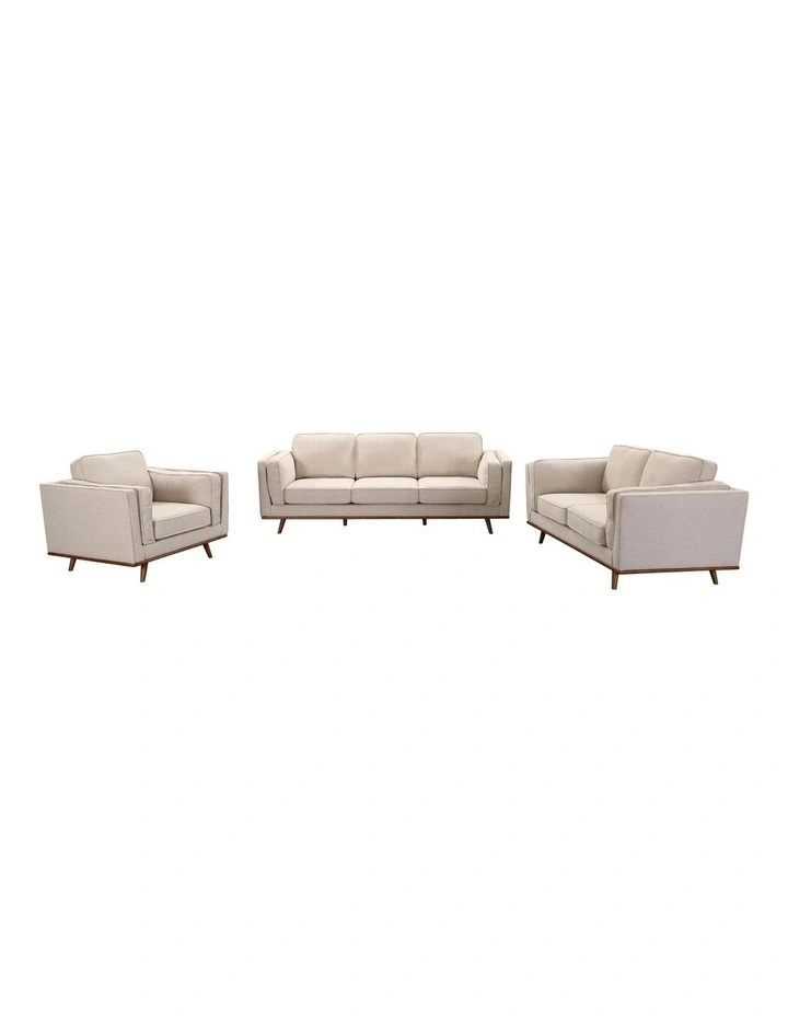 Fabric Sofa 3+2+1 Seater in Beige image 1