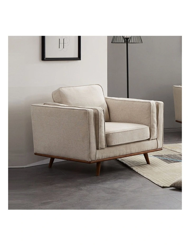 Fabric Sofa 3+2+1 Seater in Beige image 5