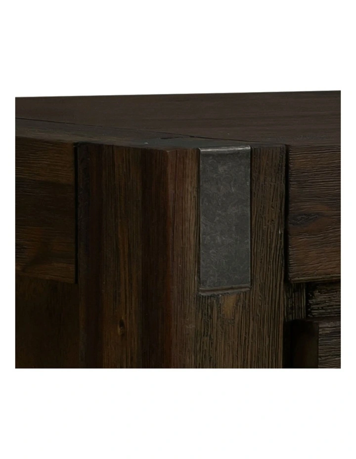 Solid Acacia TV Cabinet in Chocolate image 4
