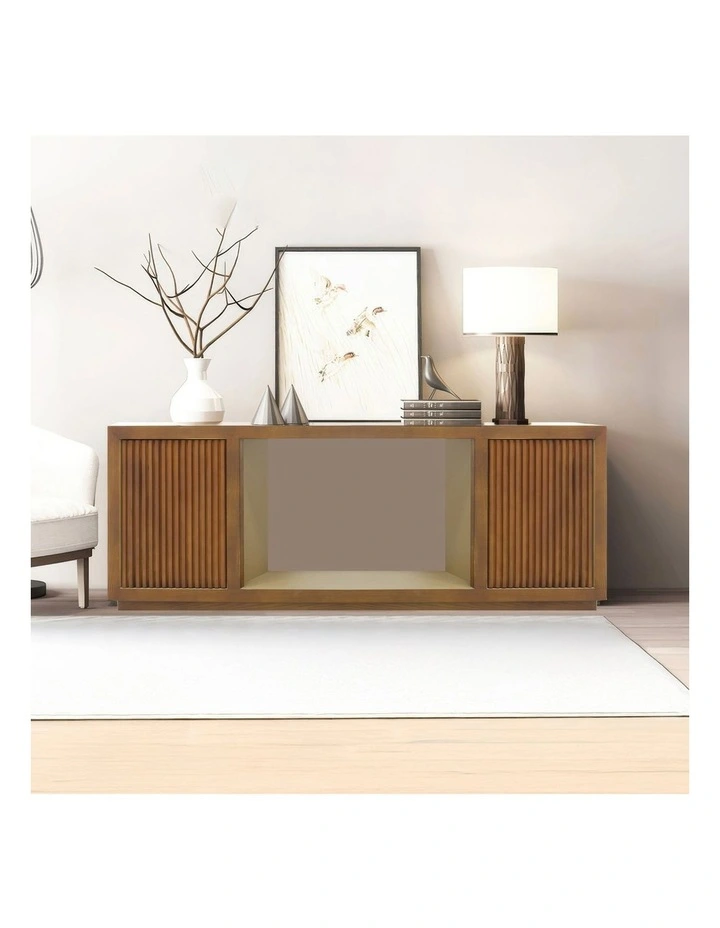 MDF TV Cabinet in Brown image 2
