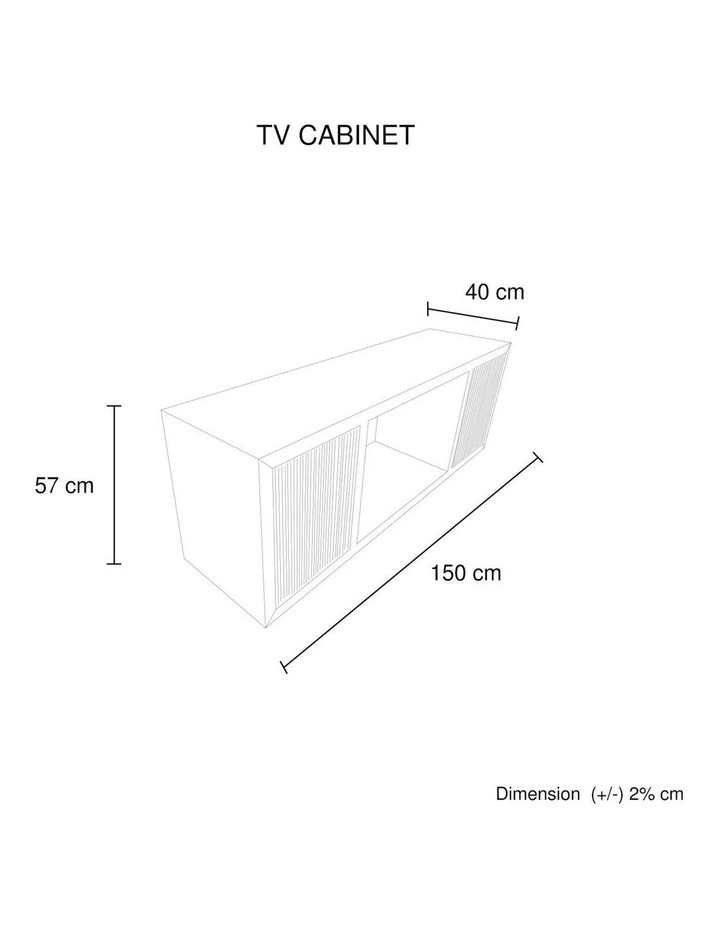 MDF TV Cabinet in Brown image 7