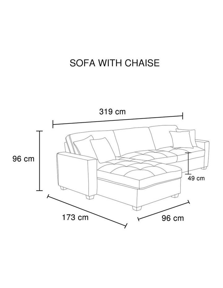 Chaise Polyester Fabric Corner Sofa in Grey image 7