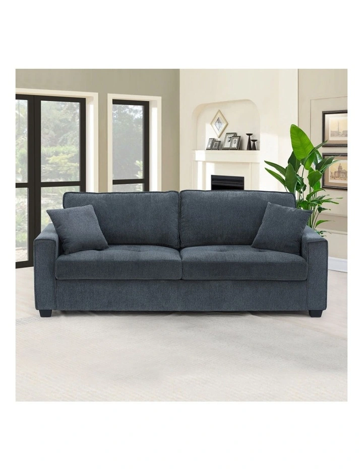 Polyester Fabric Sofa 3 Seater in Charcoal image 2